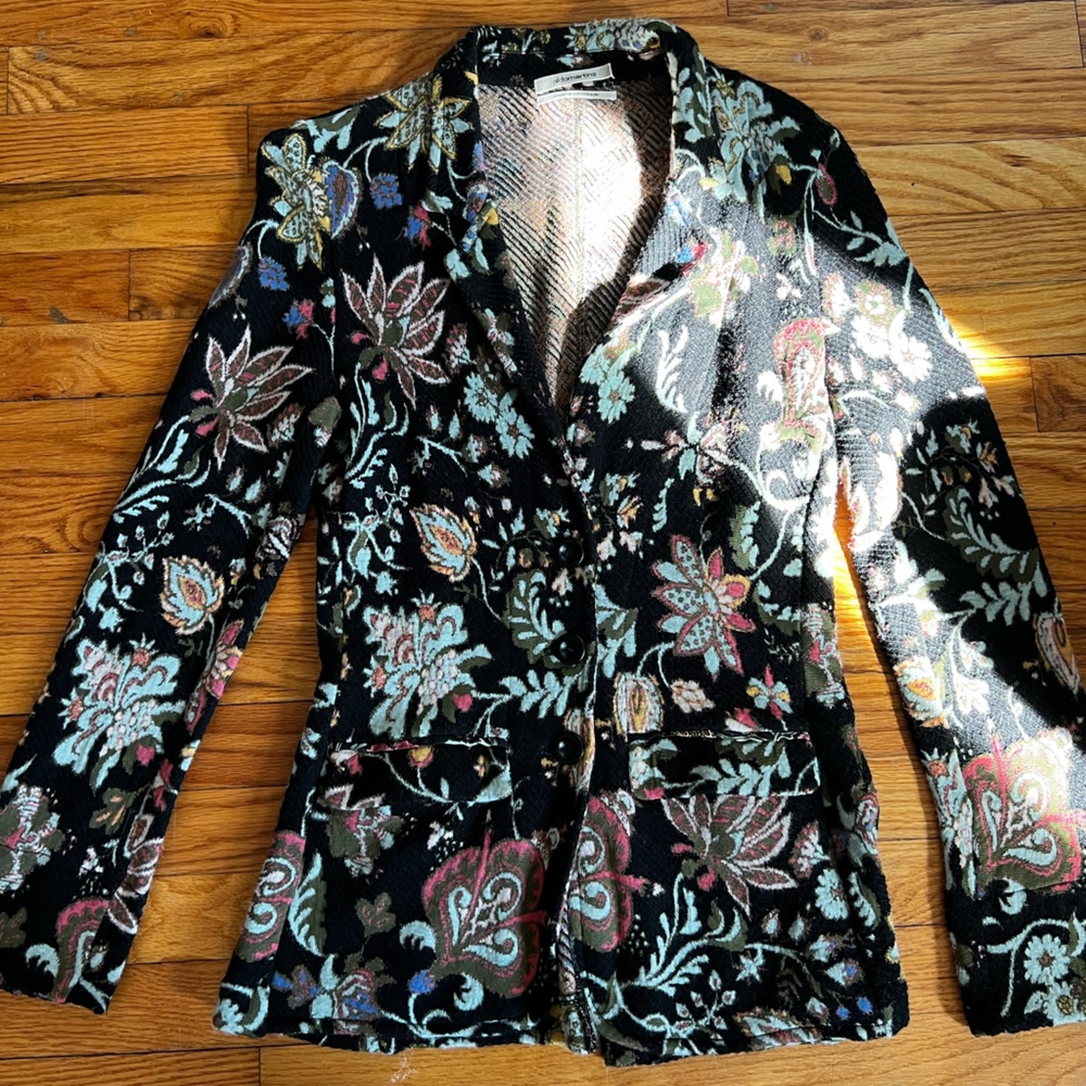 Black floral blazer